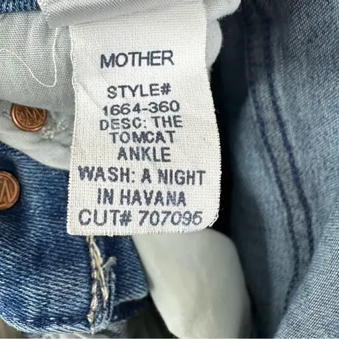 MOTHER Jeans The Tomcat Ankle in A Night in Havana Womens 27 Blue Straight Leg