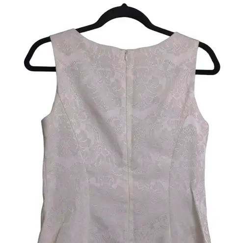 Jessica McClintock Gunne Sax Womens Formal Dress White Mesh Sleeveless USA 7