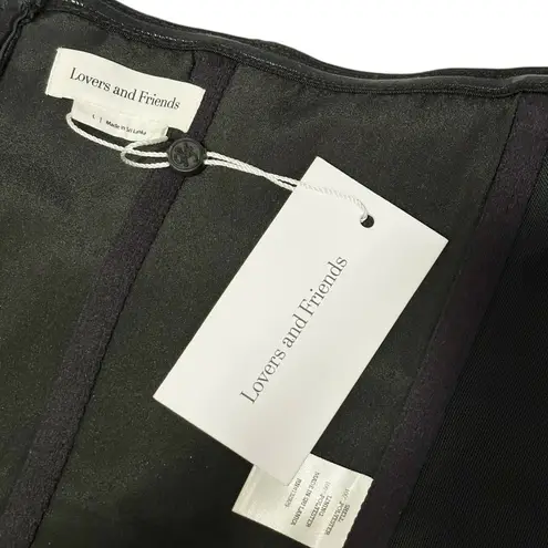 Lovers + Friends  Adler Strapless Corset Top, Black, Large