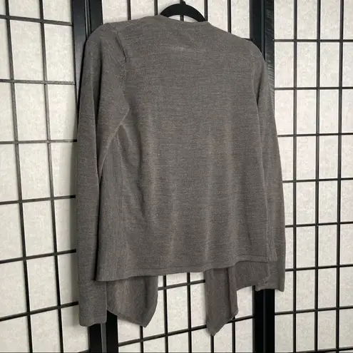 Ellen Tracy Draped Cardigan Grey Medium