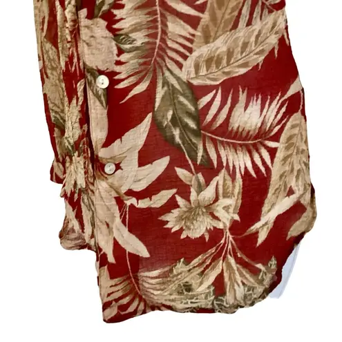 August Silk Hawaiian Print Button Down