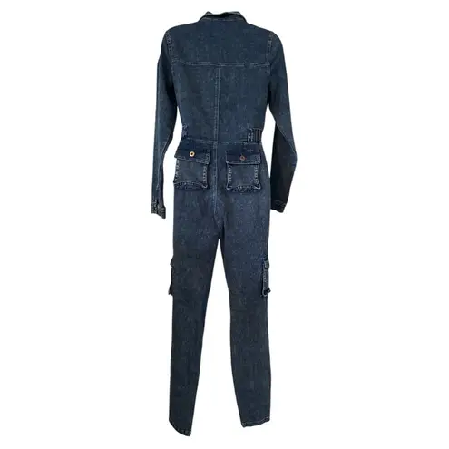 MAD FOR LOVE Denim Jumpsuit Sz Small Blue