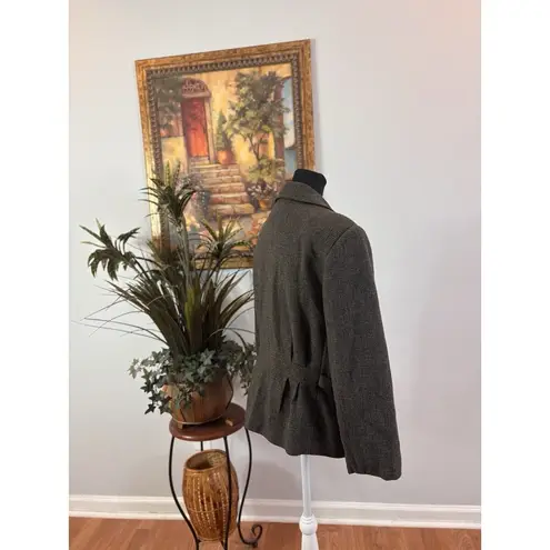 Braebrook Women Blazer Office Wear 100% Wool Bella Swan Houndstooth Long Sleeve Size 12