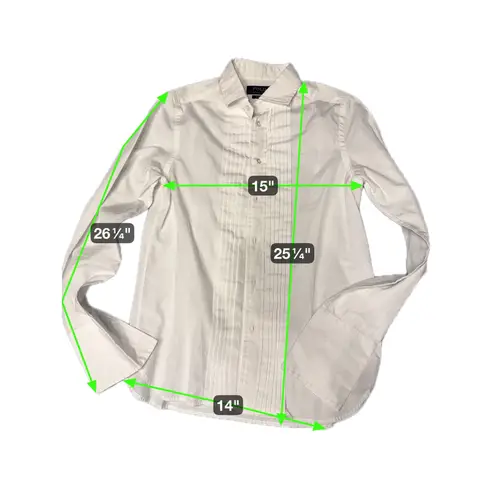 Polo Ralph Lauren Slim Fit White Button Down Shirt Womens Size 16