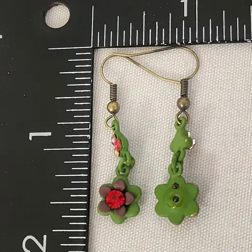 Bohemian Garden Floral Ornate Necklace with Earrings Set Pink