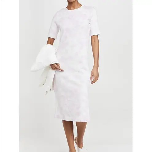 525 America 525 Tie Dye Short Sleeve Sweatshirt Dress in Electric Lilac Size Extra Small