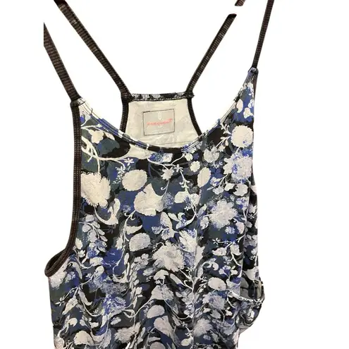 Free People Movement  FP Women Small Hot Shot Romper Forest Floral Combo Blue