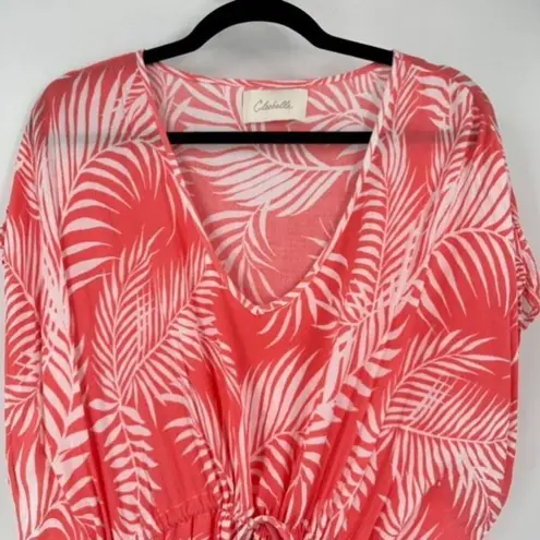 Cleobella Dreamy Sunset Palm Print Bright Pink CoverUp One Size Medium Large