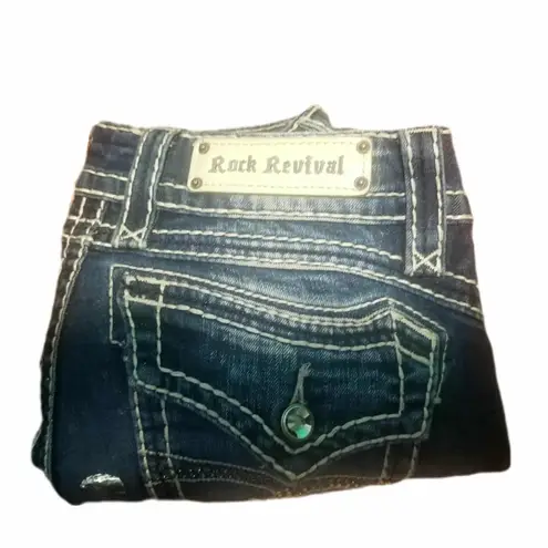 Rock Revival  ‘Scarlett Skinny’ Low-Rise Med-Dark Wash Jeans