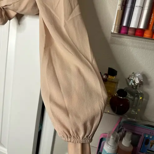 Better Be  Beige Tie-Front Crop Top