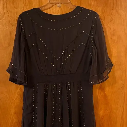 Sundance Womens Dance The Night Away Beaded Sequin V-Neck Lined Side Zip Dress