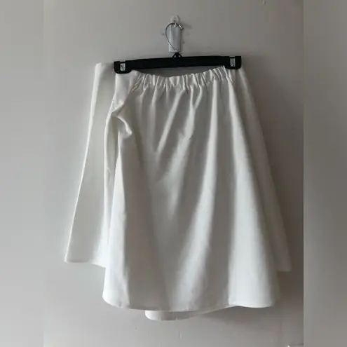 Tuckernuck Miranda Off the Shoulder Square Neck Blouse in White Size Small