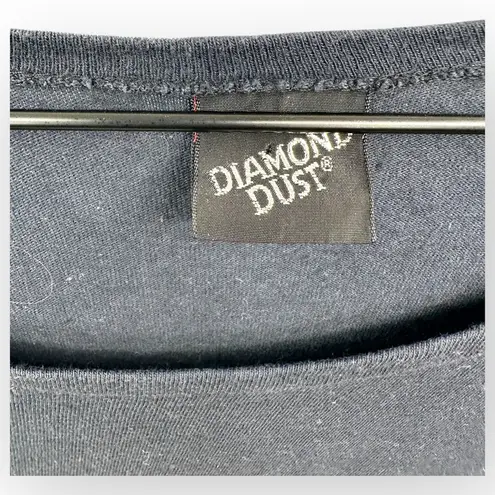 Diamond Dust Black Short Sleeve Aqua Jellyfish Ocean Print Vintage T