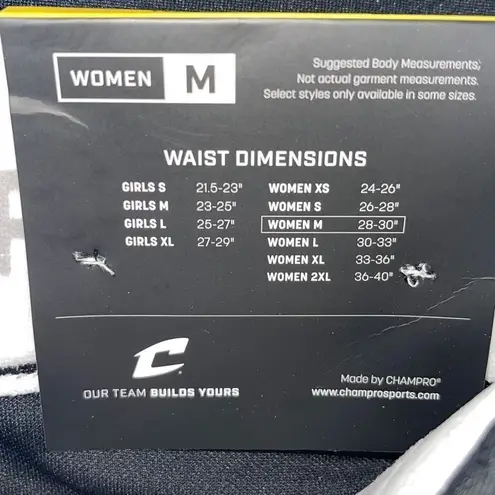 Champro Women’s Athletic Softball Pants Size Medium Black Black