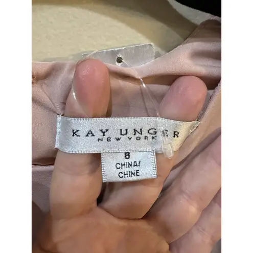 Kay Unger RAVEN MIDI DRESS size 8 Pink