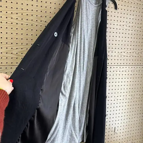 Maeve NWOT Anthropologie Loretta Black Double Breasted Dress Grey Jersey Blazer