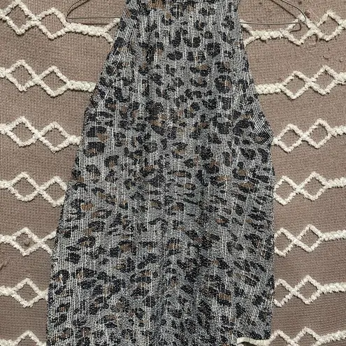 Anthropologie NWT  W5 Cheetah Print Business Casual Dress Shirt Office Wear