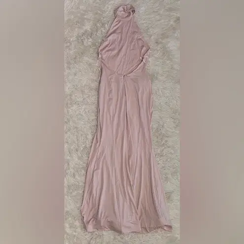 House Of CB NWOT Juliette Blush Pink Halter Gown Sz S