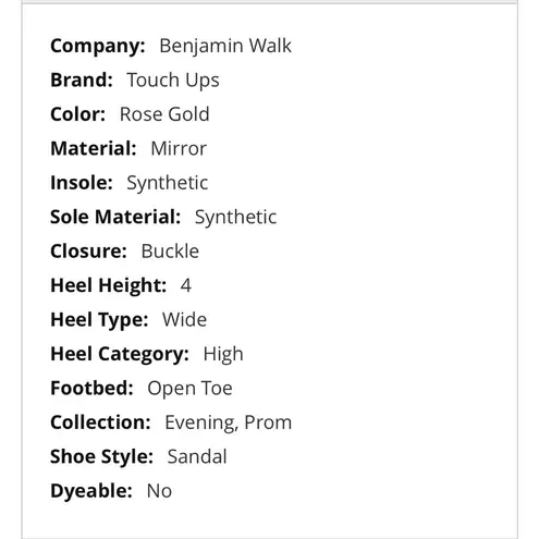 Touch Ups Touch Up Benjamin Walk Heel Size 9M Mary Silver Sandal Open Toe Metallic Formal