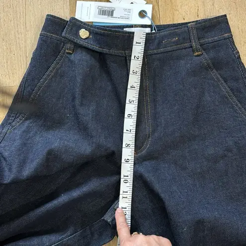 Tanya Taylor exaggerated flare denim jean in dark blue - Image 7