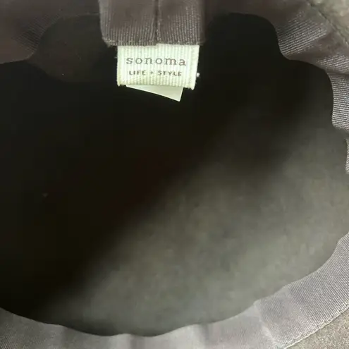 Sonoma  brown felt wool newsboy cap with faux leather trim accessories