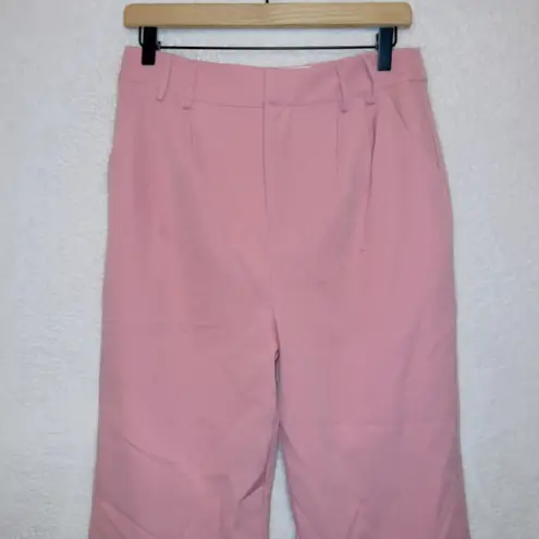 Blush Boutique  Pink High Waisted Straight Leg Barbiecore Trouser Pants