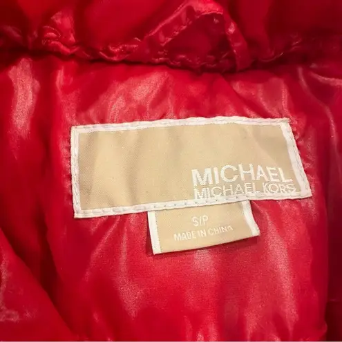 Michael Kors Down Insulated Red Puffer Vest