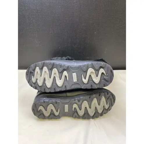 Khombu Women's Black Suede Rubber Fur Arctic Snow boots Shoes Size 10 SKU 6051