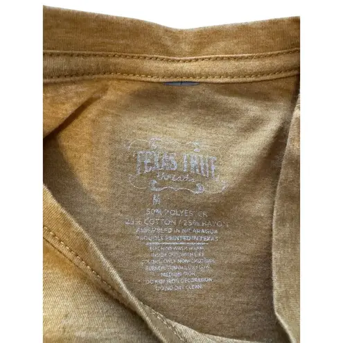Texas True Threads I Stand With The Duttons Graphic Tee Shirt M Mustard Western Yellow Size M