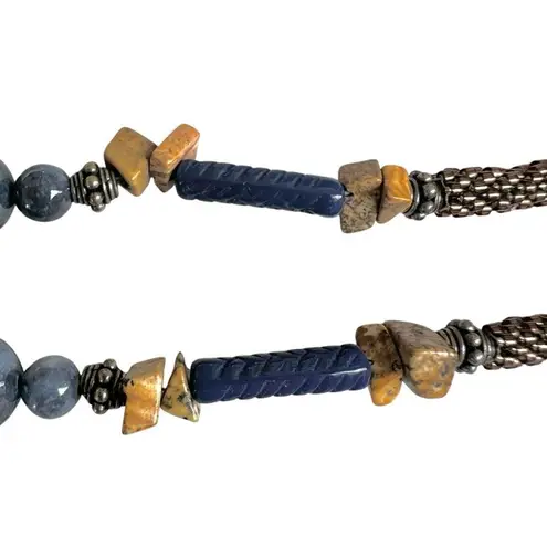 ✨ Kyanite & Mixed Stone Eyeglass Chain / Lanyard – Artisan Beads Blue