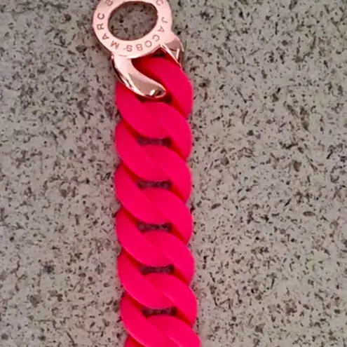 Marc Jacobs Marc by  Pink Turnlock Rubber Bracelet