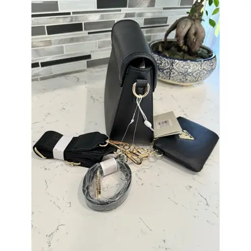 Valentino Orlandi Black Satchel Bag with Matching Wallet and Crossbody Strap