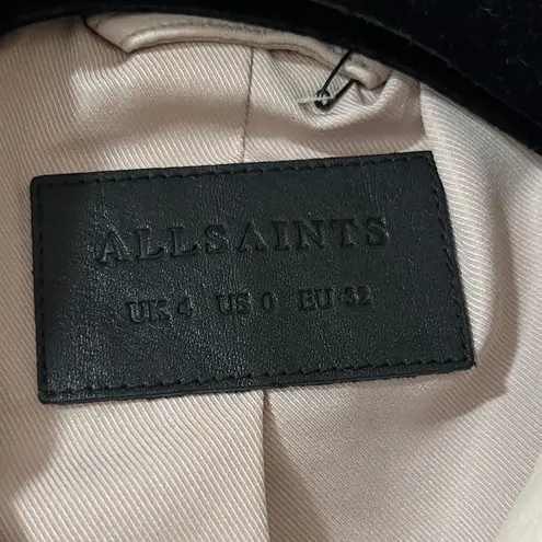 All Saints | Light Pink Leather Biker Jacket Size 0