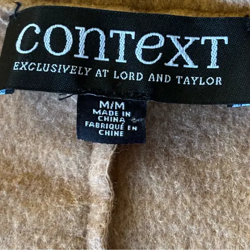 Context ExclusivelyLord & Taylor Women's Size M Camel Coat Wool Blend Button Up Tan