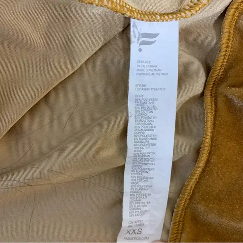 Fabletics  Velour Honey Colored Full Zip Hoodie and Sweatpants Set - Size XXS