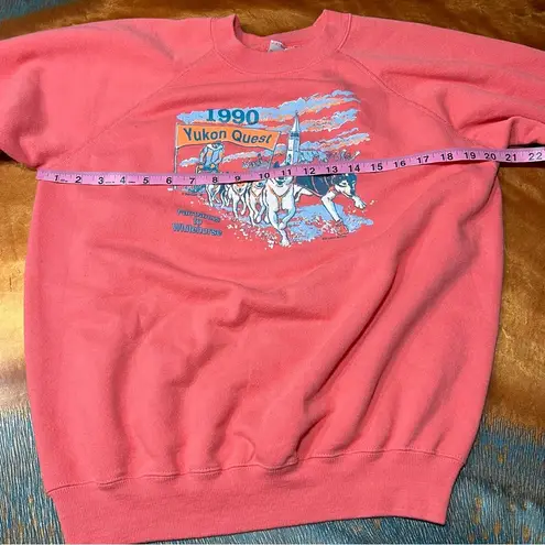 Hanes Vintage 90s  Yukon Quest Dog Mushing Race Alaska Sweatshirt Large USA