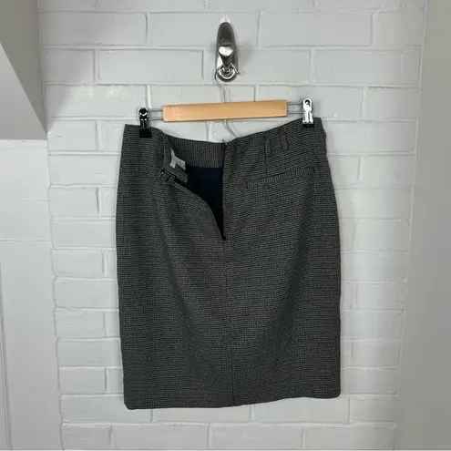 H&M  Plaid Houndstooth Knit Button Front Pencil Skirt Size 10