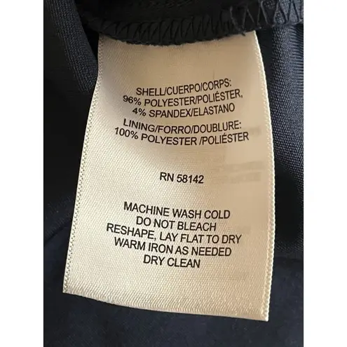 London Times Dress Womens Petite Size 14 Blue Side-Tab Fit & Flare Business NEW - Image 6