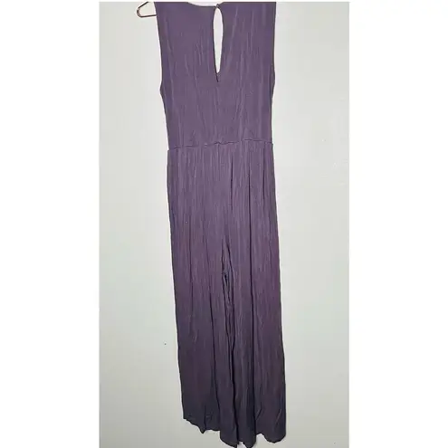 B Collection Bobeau Sleeveless Grey Wide Pant Leg Jumpsuit Size Extra Small Gray