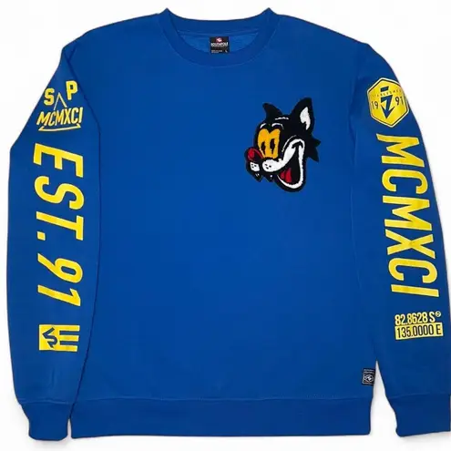 Southpole NWOT! Authentic Collection Blue Sweatshirt Size Large-Cat w/Graphics