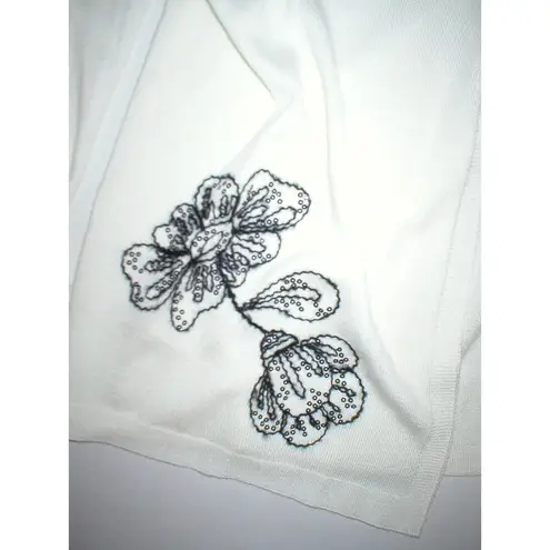 New NWT $395 Womens Max Mara Marina Rinaldi Cardigan Sweater M White Black Italy Size M