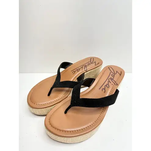 Zodiac  Sandals Womens Size 7 Black Platform Wedges