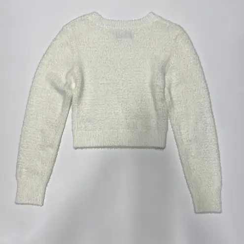Urban Outfitters  Fluffy Soft Crew Neck Sweater in Ivory