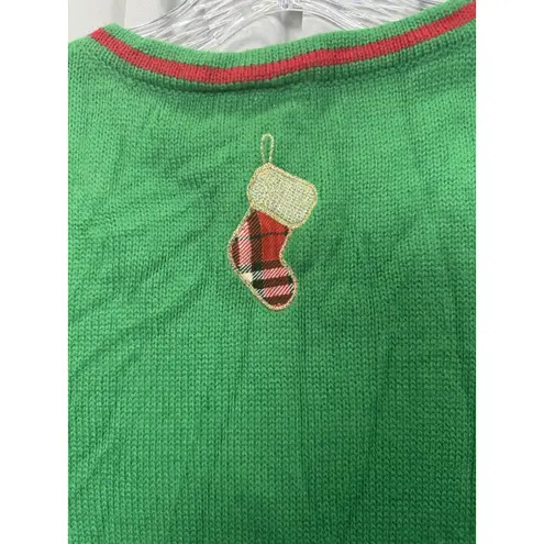 Holiday Time Vest Womens Small Christmas Snowman Ugly Sweater Stars Stocking