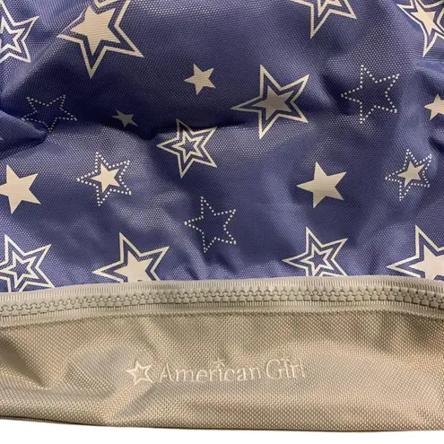 American Girl Blue Star Travel Tote Bag with Zipper Bottom Compartment