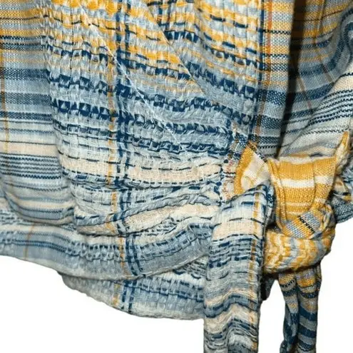 Free People  WE THE FREE Maldives Stripe L/S Misty Combo Wrap Top‎ NWT $108  M