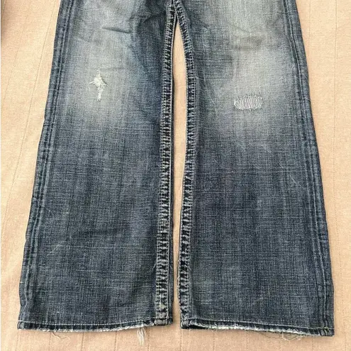 Silver Jeans Grayson Straight Leg jeans distressed baggy grunge edgy punk