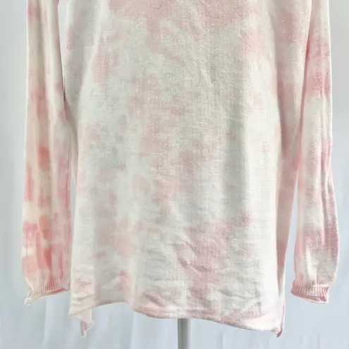 Cloth by Design New Convertible Side Slit Sweater Tie Dye Pink White