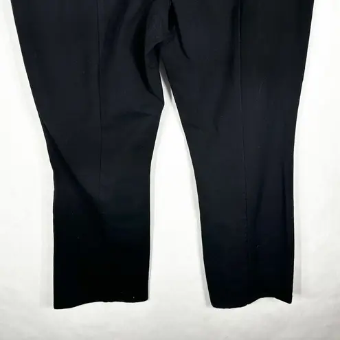 Isaac Mizrahi Plus Size 16 Pants Black Trousers Flare High Rise Stretch 266