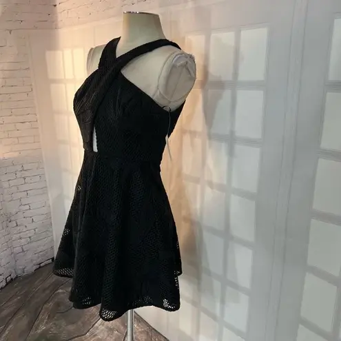 Intermix Jay Godfrey for nwt black halter cutout skater dress size 0